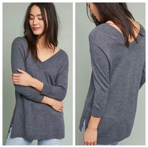 Anthropologie Moth Clare Grey Sweater Tunic M